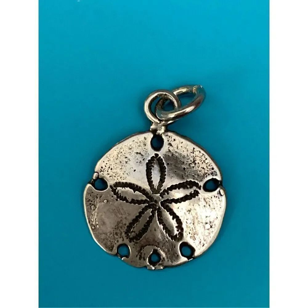 Sand Dollar Sterling Silver Jewelry Charm #beach #sea shells